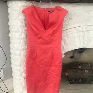 ASOS coral midi dress